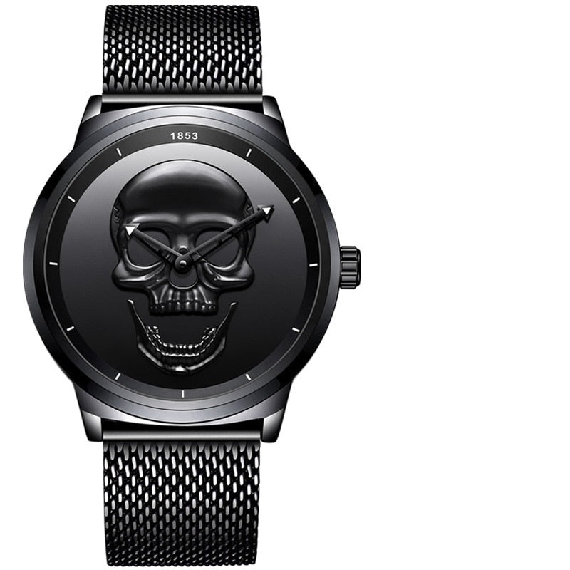 Totenkopf Motiv Edelstahl Armbanduhr "no.402" - PITANI