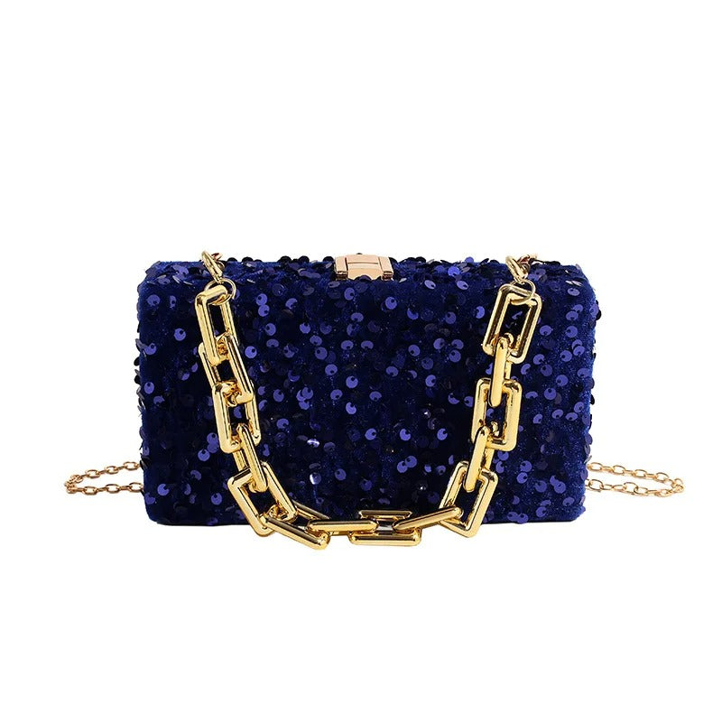 Premium "Paillettes in rilievo no.261" Handtasche/Clutch Größe "S" - PITANI