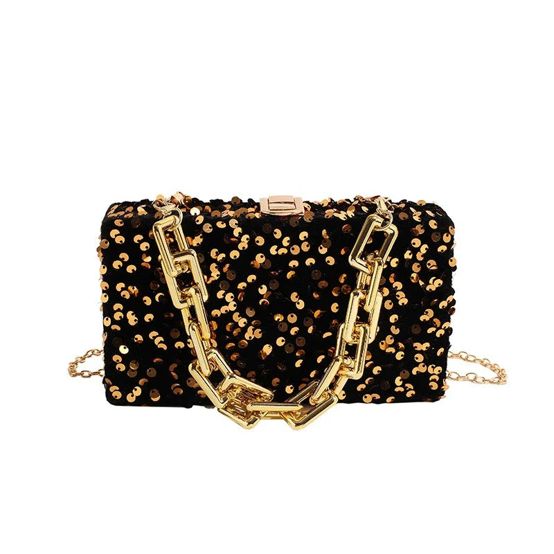 Premium "Paillettes in rilievo no.261" Handtasche/Clutch Größe "S" - PITANI