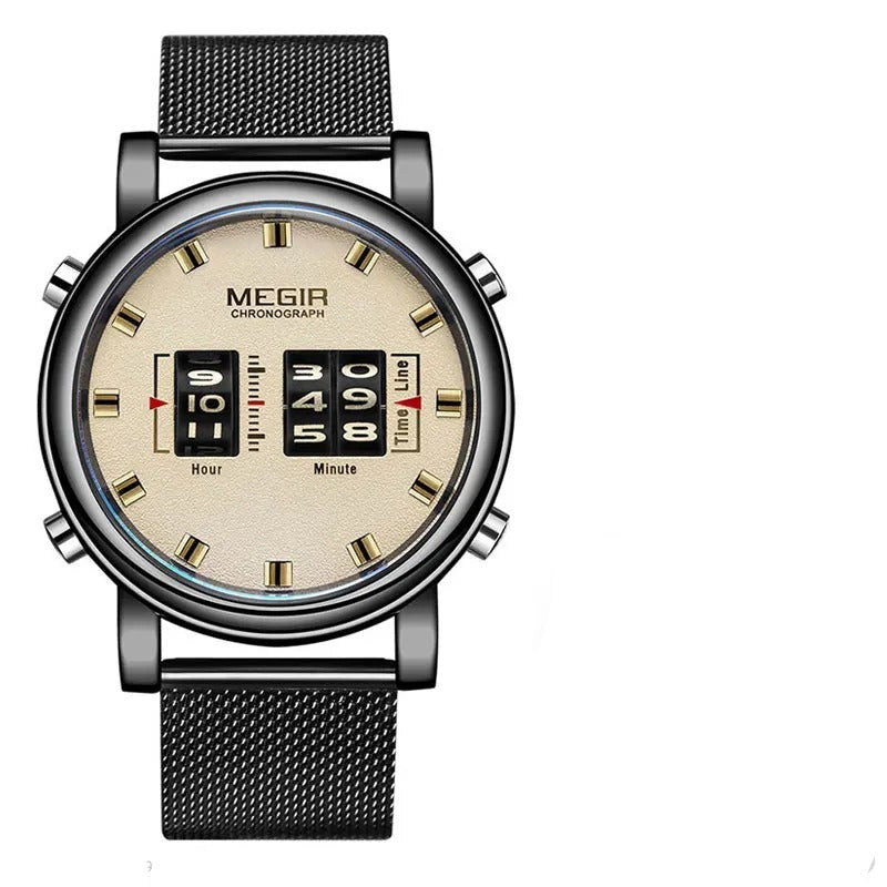 Mesh/Leder Armbanduhr "Orologio no.952" - PITANI