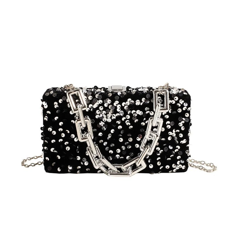 Premium "Paillettes in rilievo no.261" Handtasche/Clutch Größe "S" - PITANI