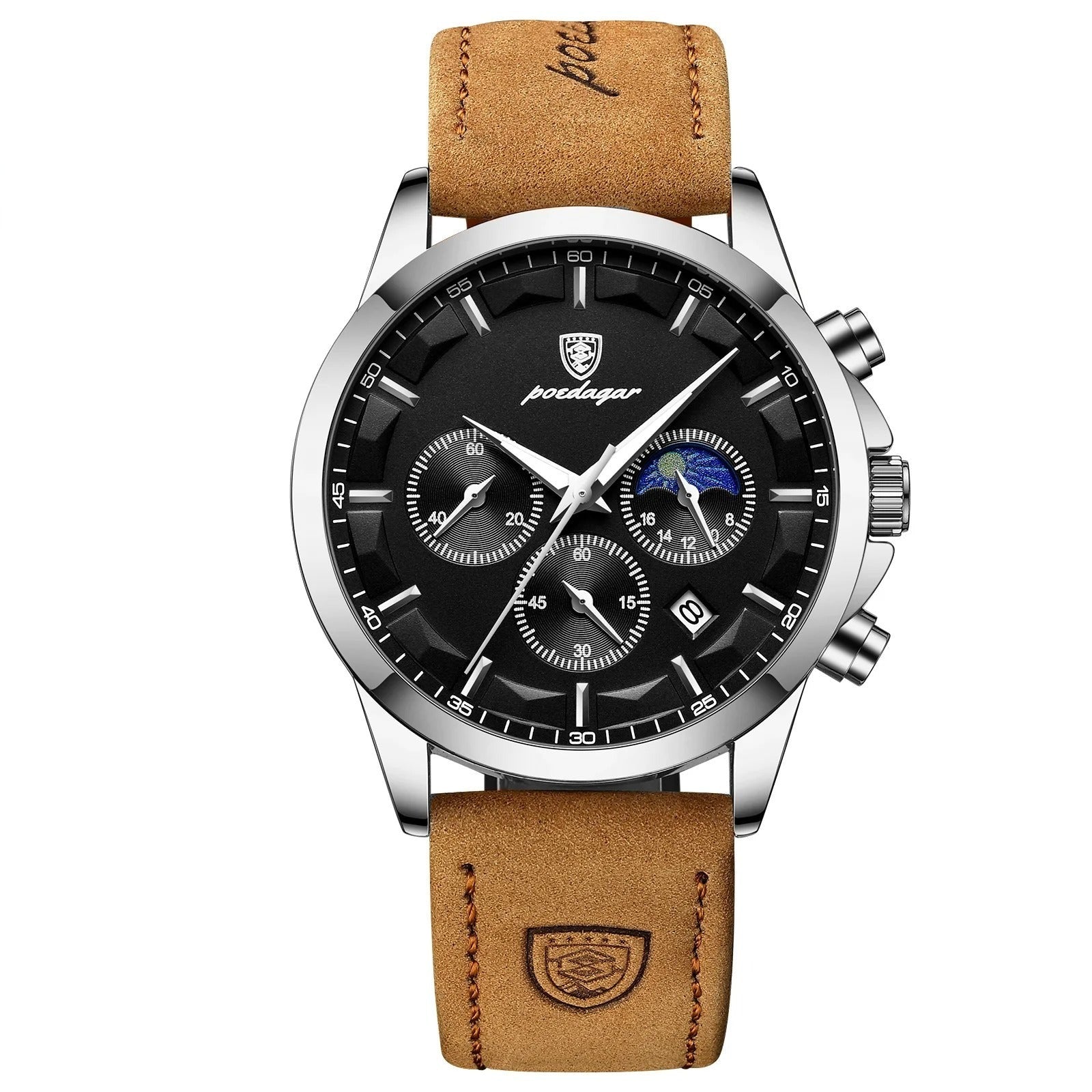Leder/Edelstahl Armbanduhr "Orologio Pelle no.855" - PITANI