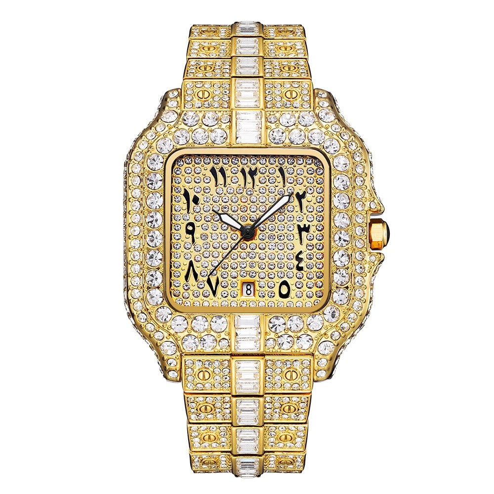 Edelstahl Automatik Armbanduhr "Diamante Ghiacciato no.417" - PITANI