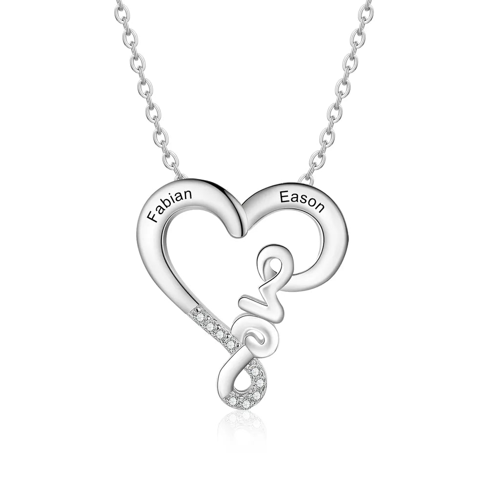 Personalisierte Edelstahl Halskette "Amore Cuore no.975" - PITANI