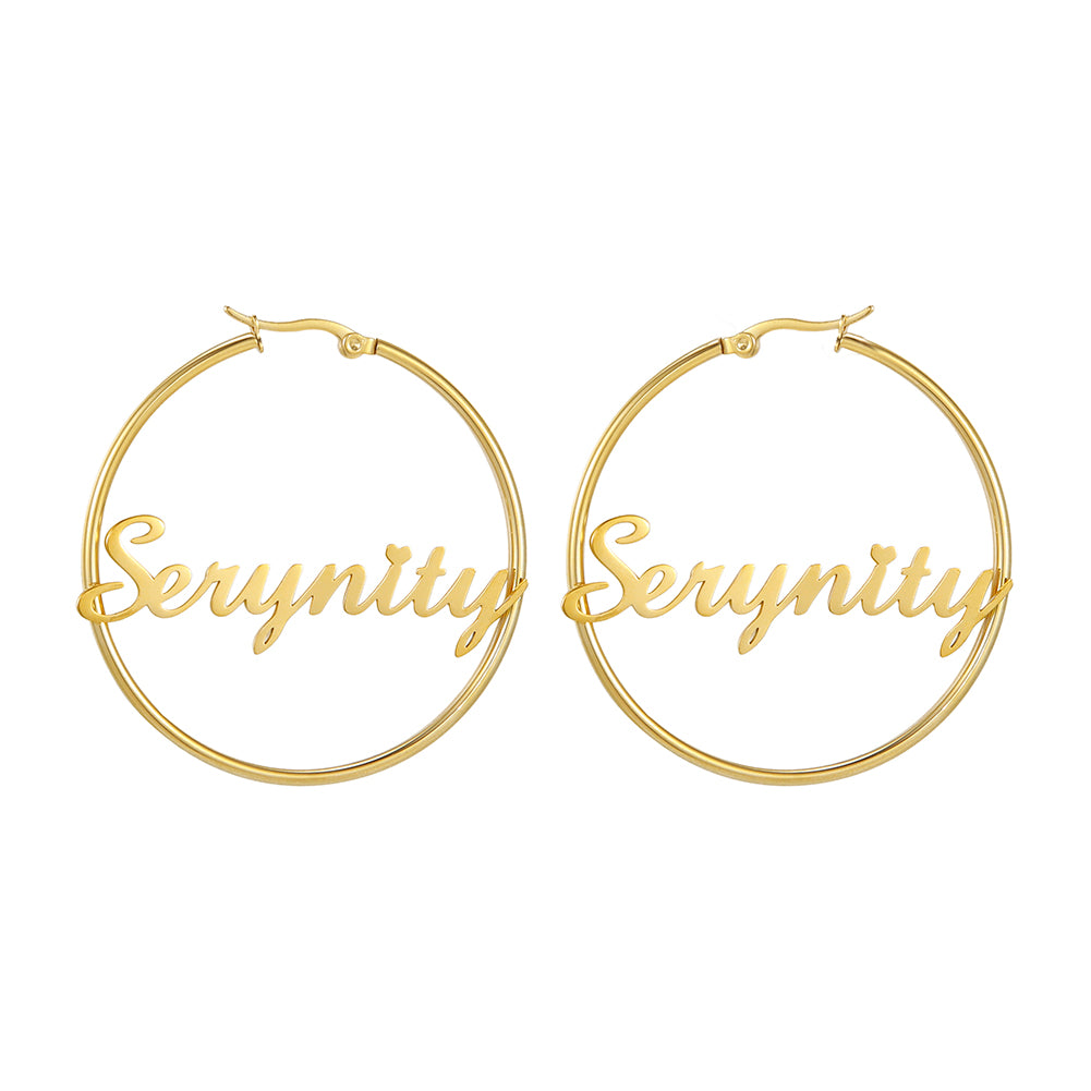 Personalisierte Edelstahl Ohrringe "Orecchino Cerchio no.129" - PITANI