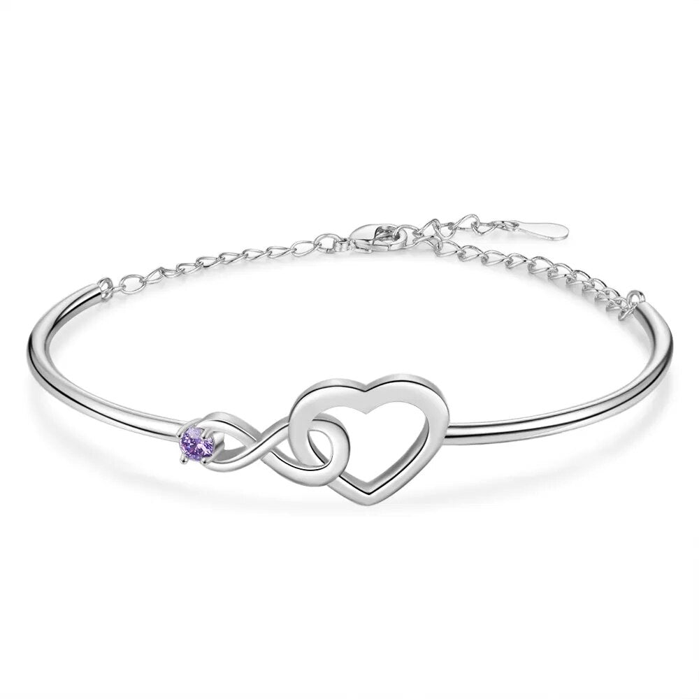 Personalisiertes Edelstahl Armband "Infinito E Cuore no.193" - PITANI