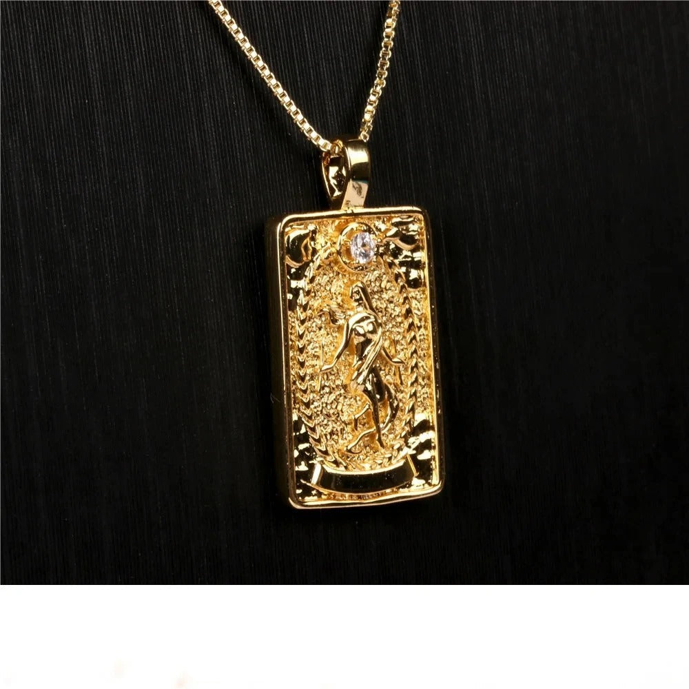 Edelstahl Tarot Halskette "Carta dei Tarocchi no.639" - PITANI