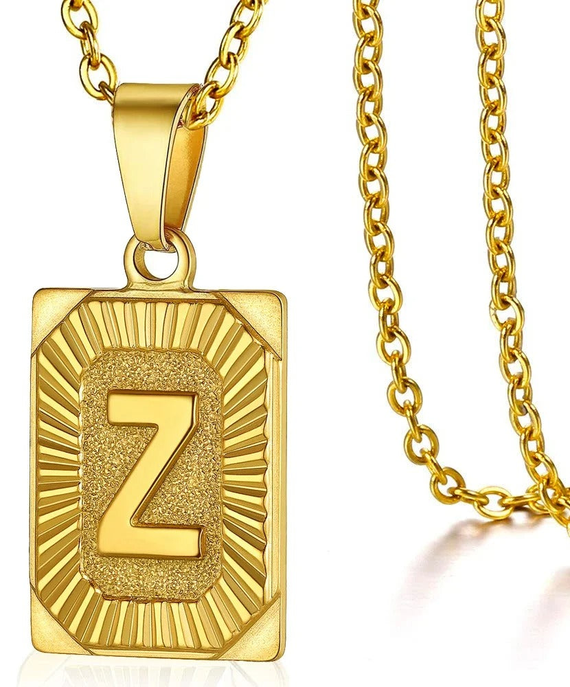 Edelstahl Buchstaben Halskette "Lettera oro no.609" - PITANI