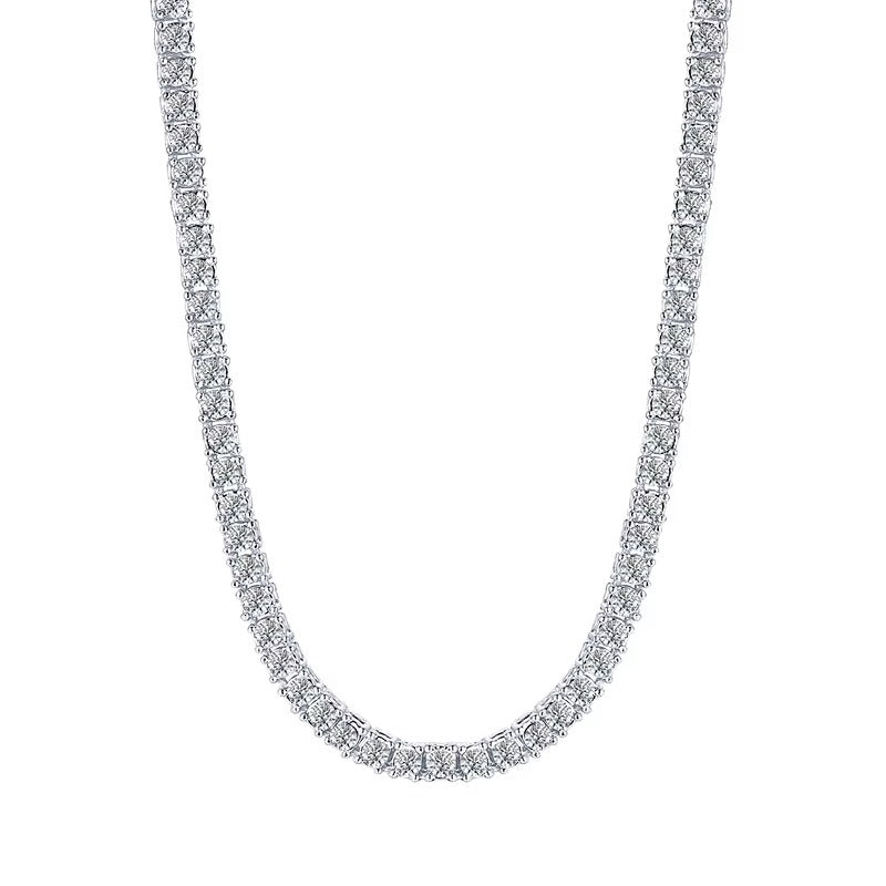 Edelstahl Glitzer Halskette "Collana a catena da tennis no.4234" - PITANI