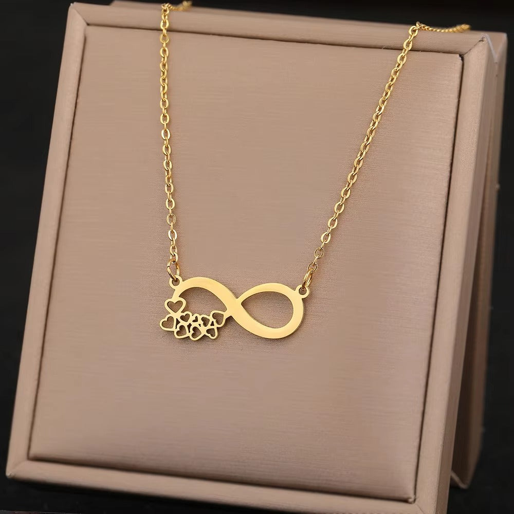 Edelstahl Halskette "Simbolo dell'infinito del cuore no.4238" - PITANI