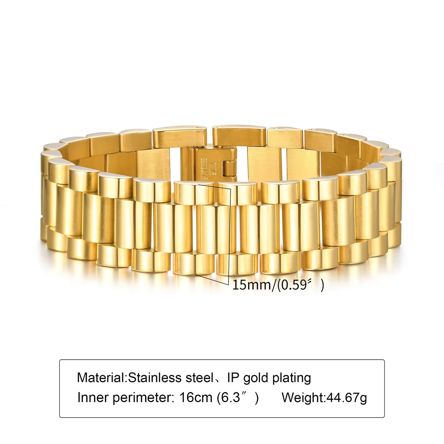 Klasisches Edelstahl Armband "Cinturino classico no.5221"