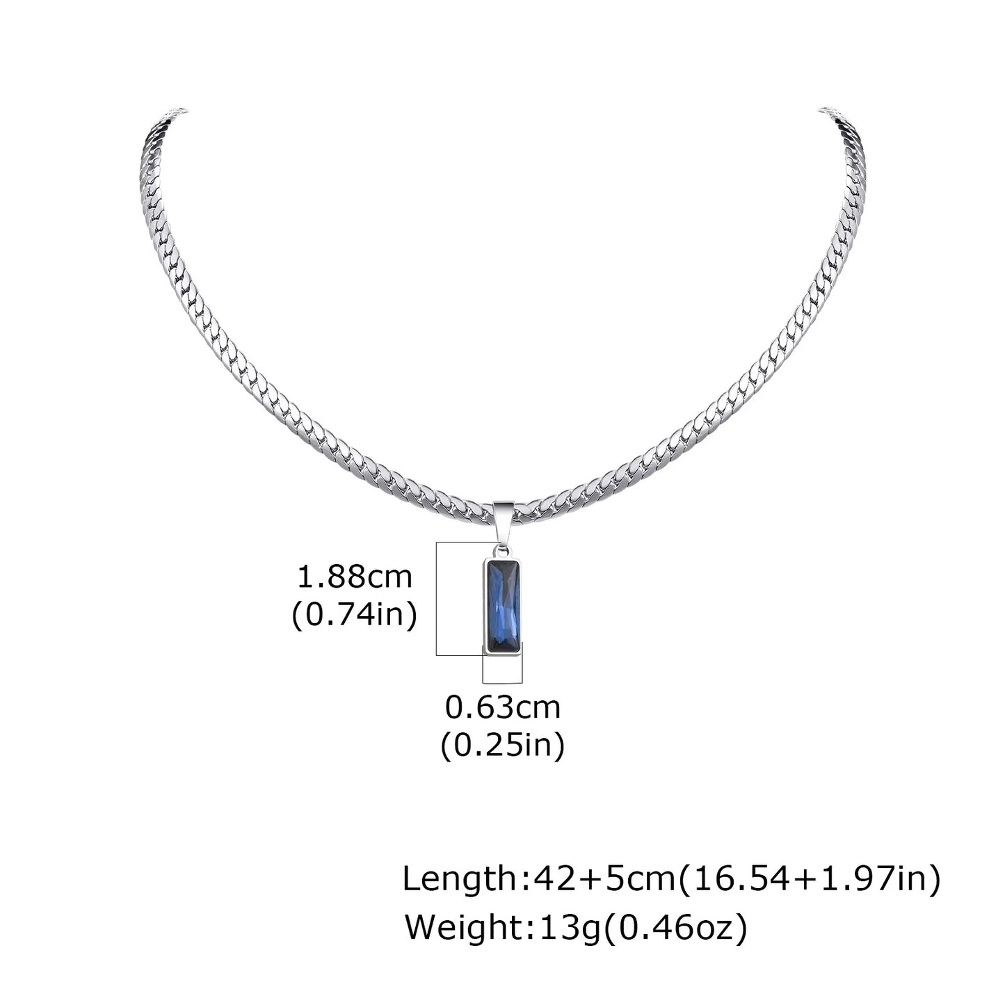 Edelstahl Halskette "Collane cubane a catena lat no.4255" - PITANI