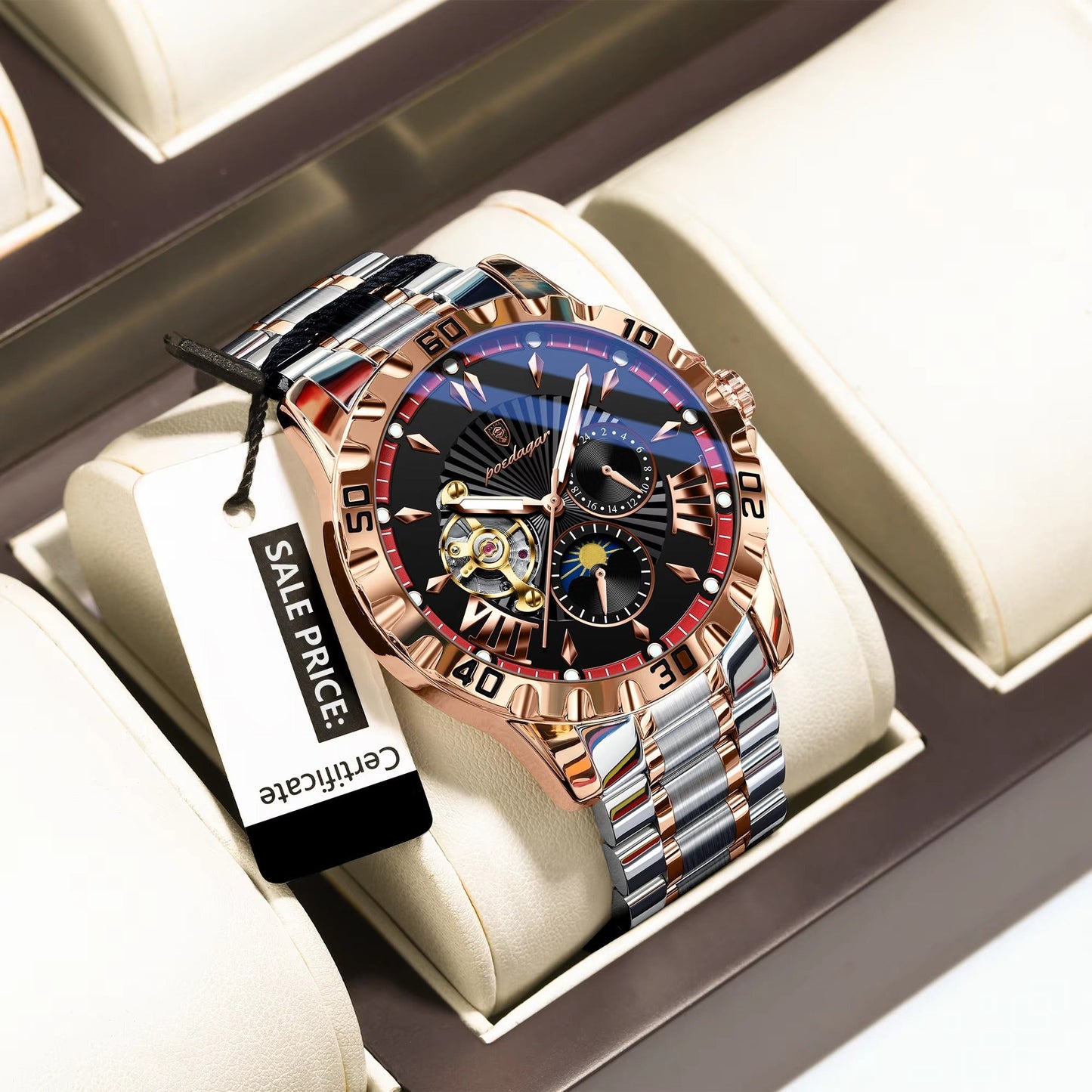 Edelstahl Automatik Armbanduhr "Tourbillon meccanico automatico no.4181" - PITANI