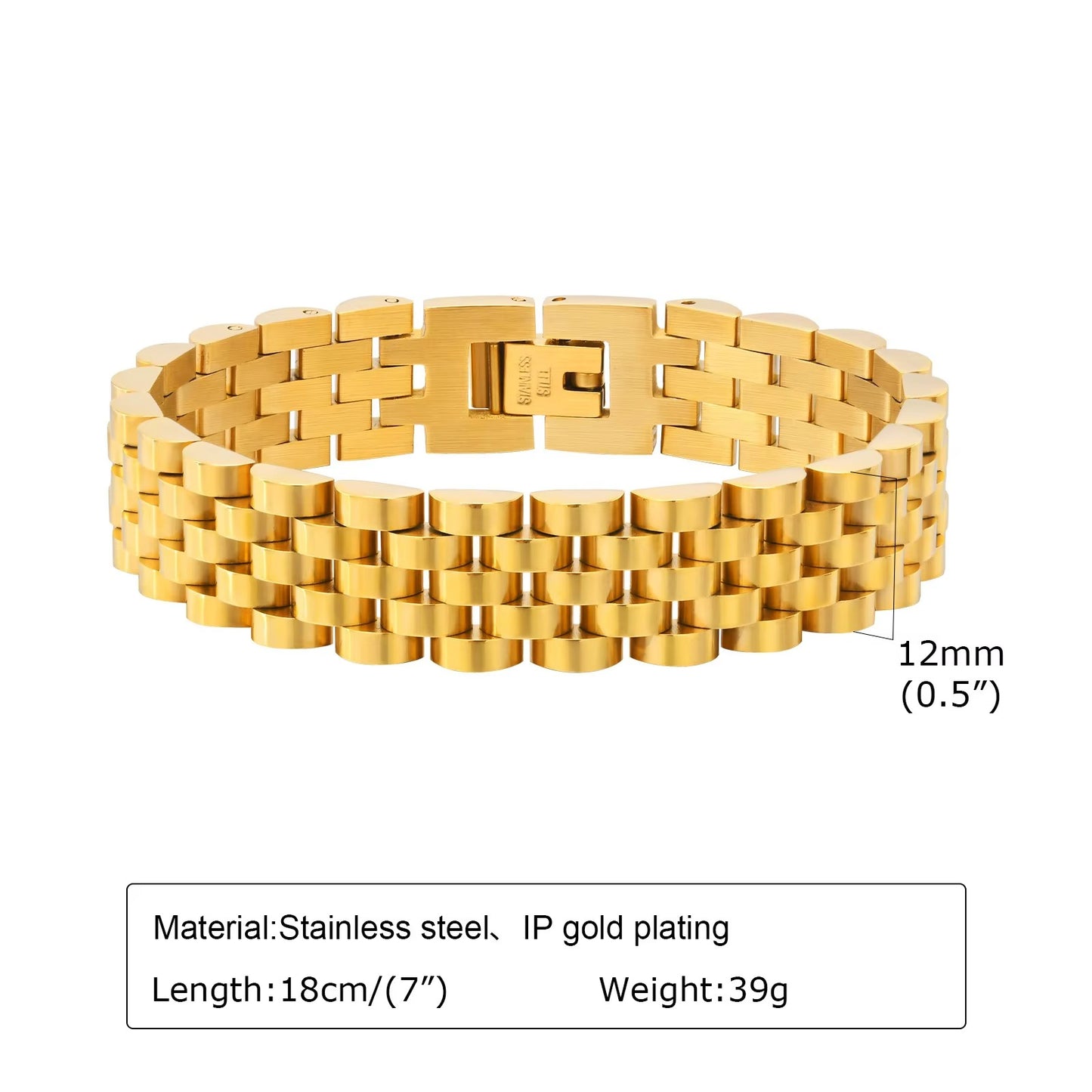 Klasisches Edelstahl Armband "Cinturino classico no.5221"