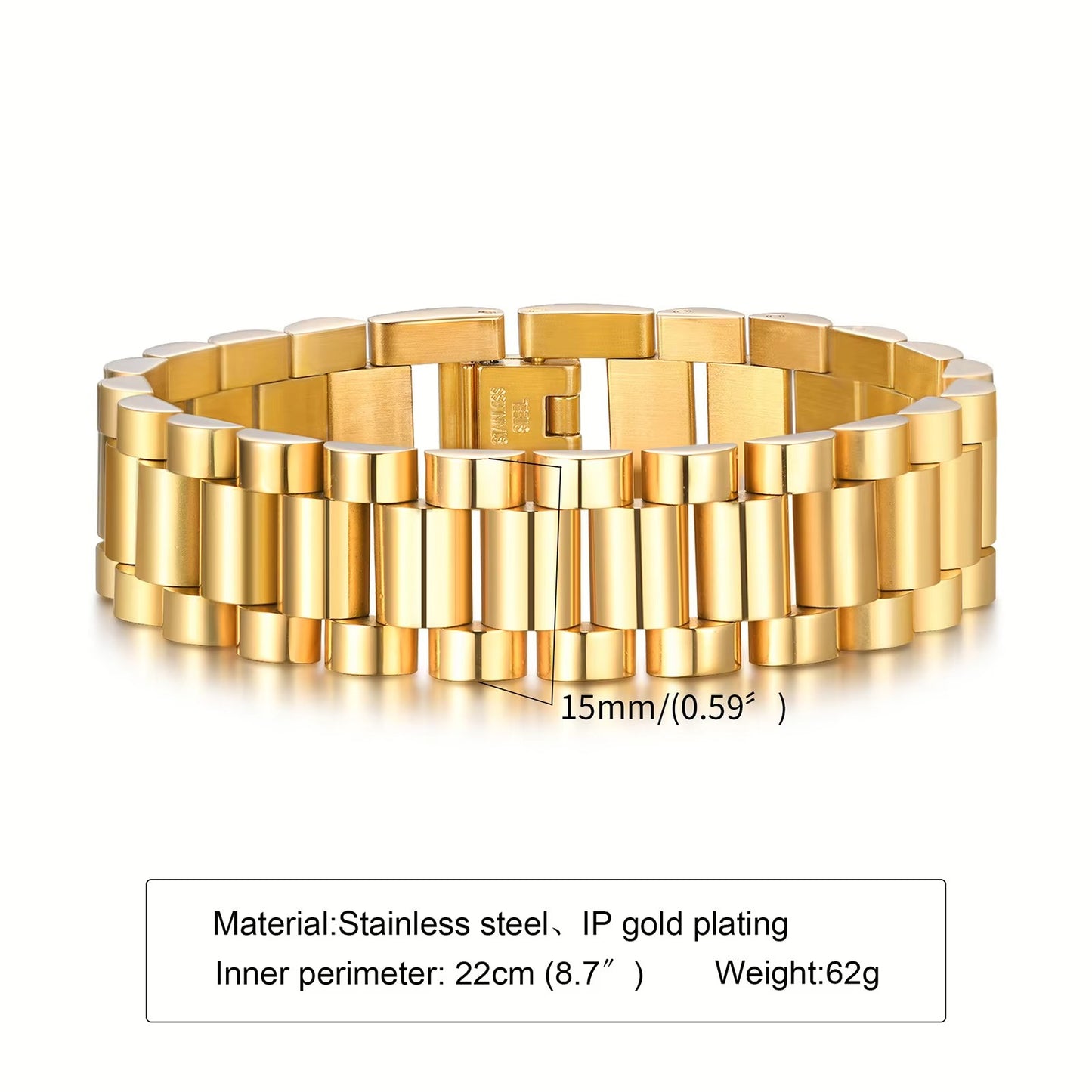 Klasisches Edelstahl Armband "Cinturino classico no.5221"