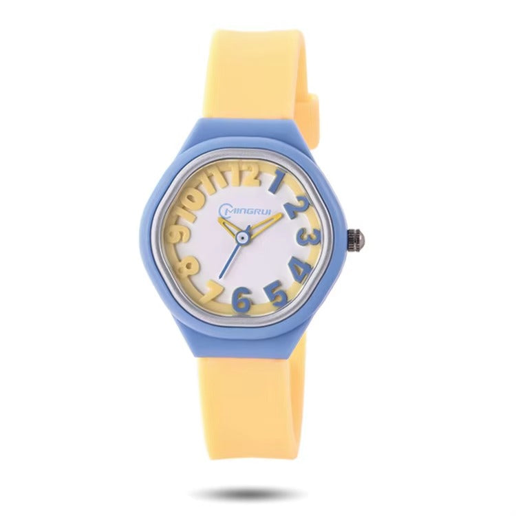 Silikon Armbanduhr in ungewöhnlicher Form & verrückten Zahlen "Orologio digitale di grandi dimensioni no.4185" - PITANI