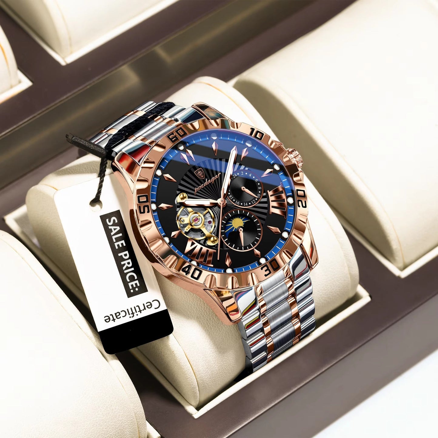 Edelstahl Automatik Armbanduhr "Tourbillon meccanico automatico no.4181" - PITANI