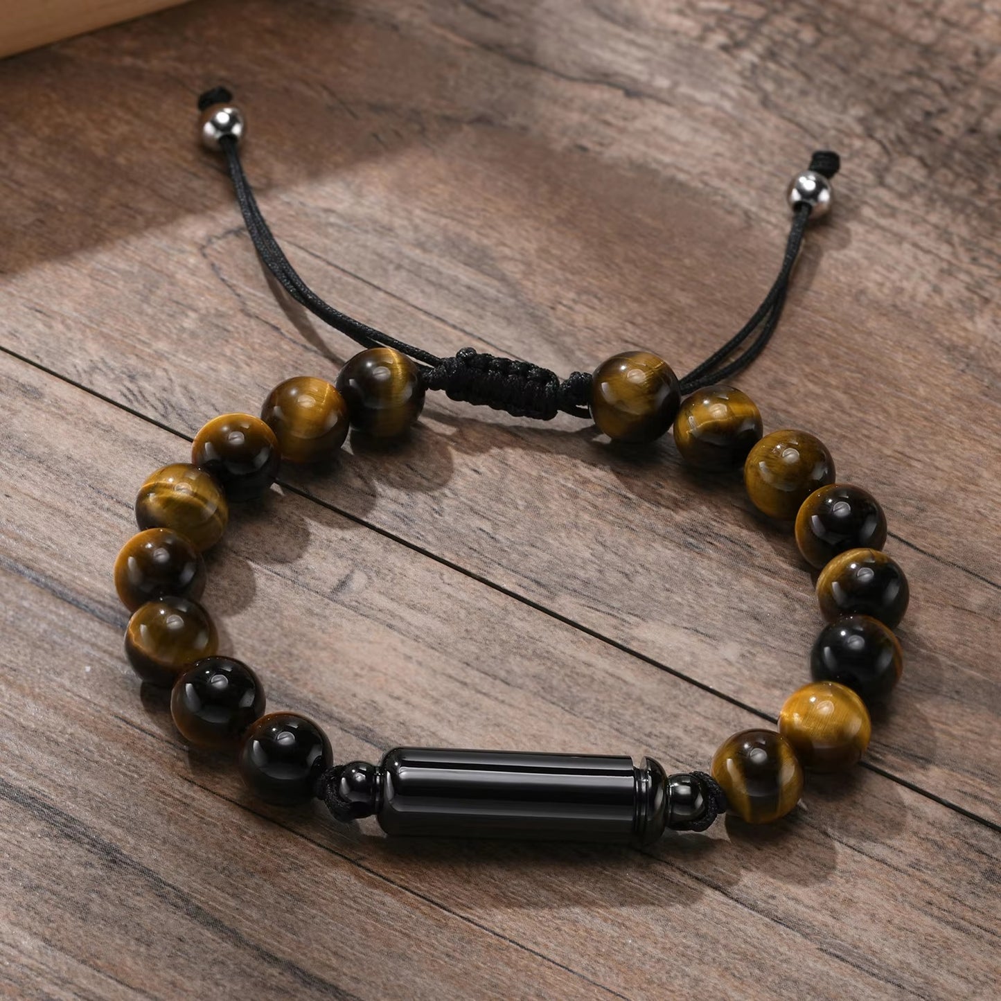 Edelstahl Perlen Armband in verschiedenen Farben "Perline in occhio di tigre no.5321" - PITANI