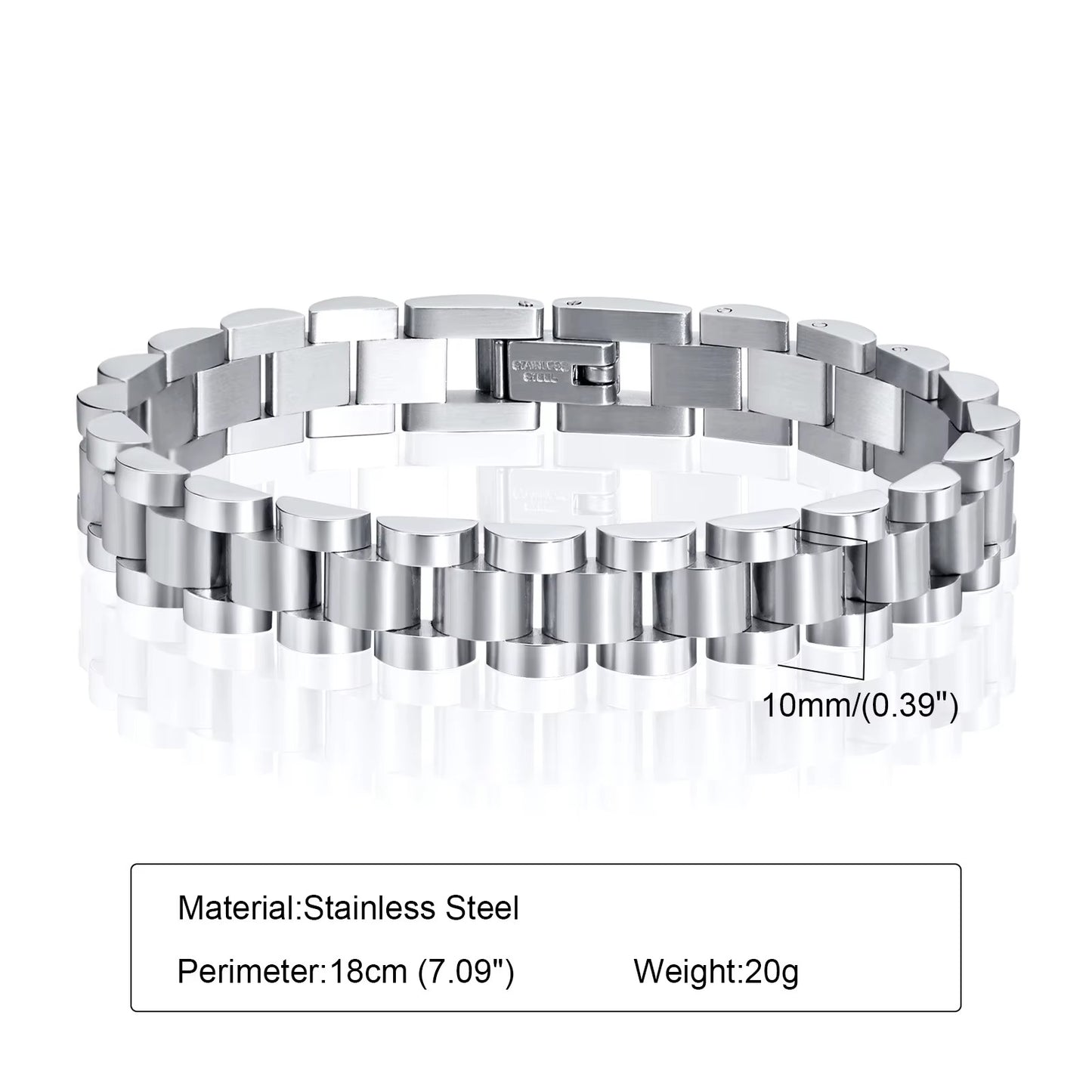 Klasisches Edelstahl Armband "Cinturino classico no.5221"