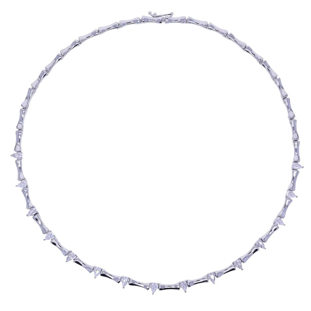 Edelstahl Halskette "Lacrima rotonda scintillante no.4198" - PITANI