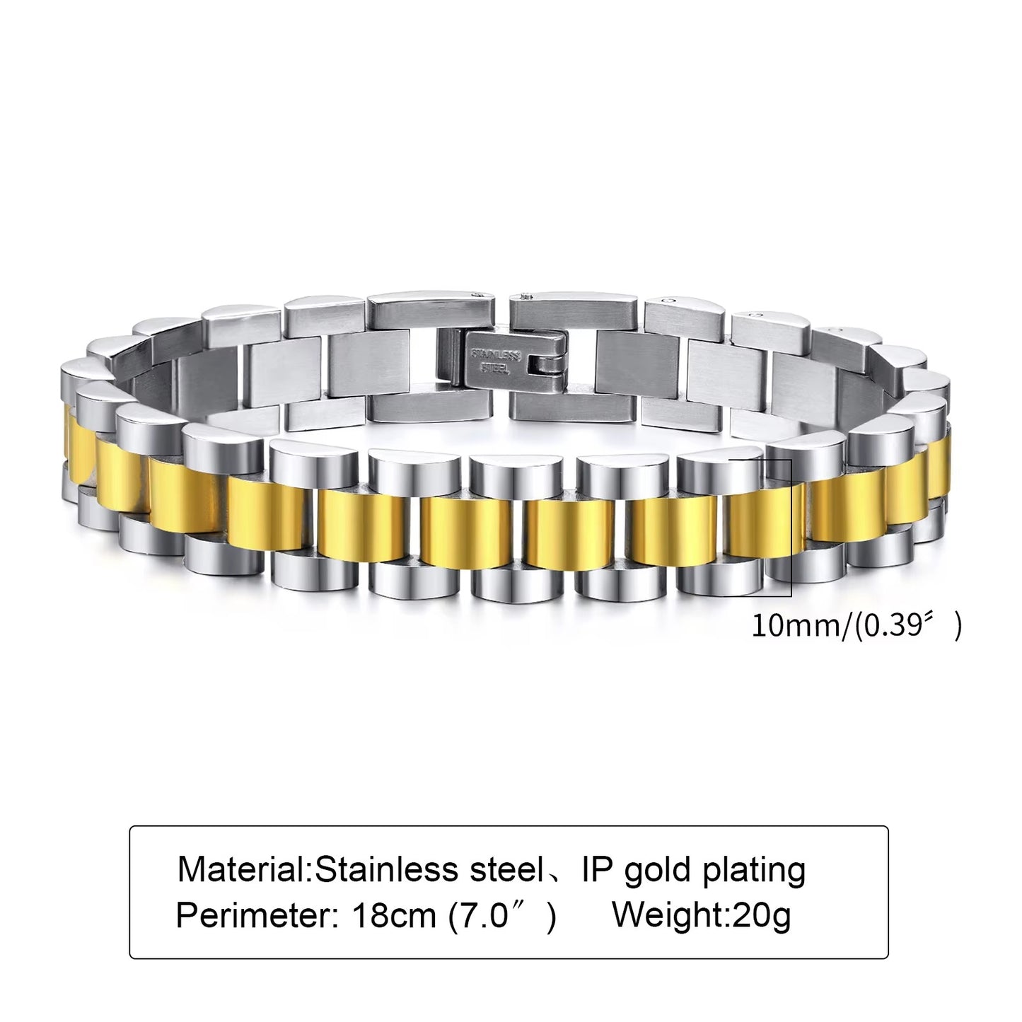 Klasisches Edelstahl Armband "Cinturino classico no.5221"