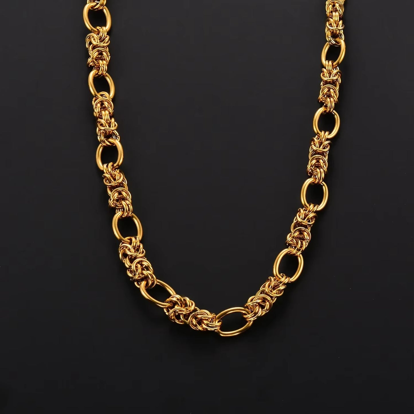 Edelstahl Halskette "Choker Hip Hop con catena a nodo no.4202" - PITANI