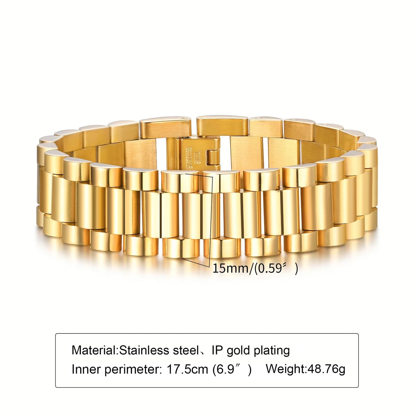 Klasisches Edelstahl Armband "Cinturino classico no.5221"