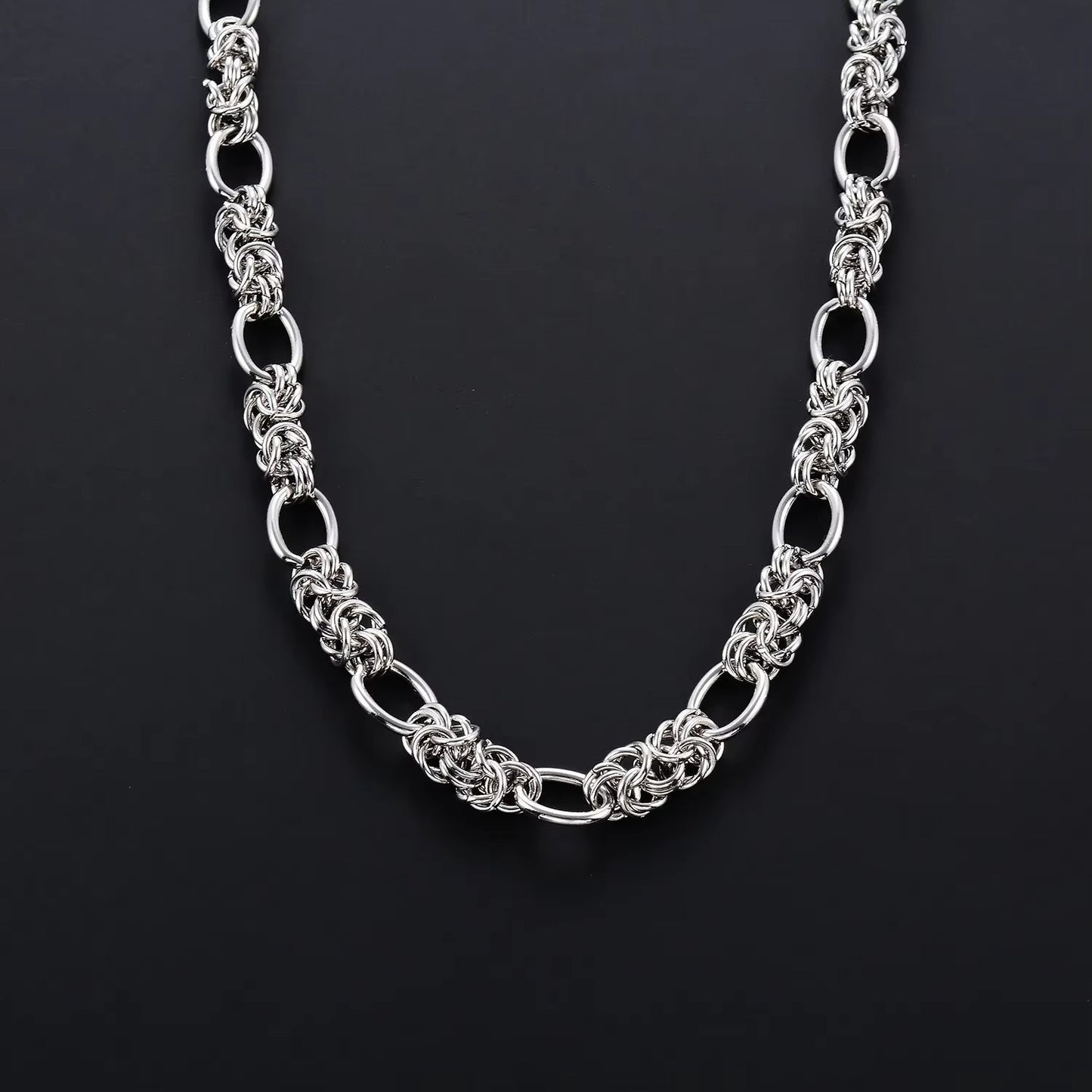 Edelstahl Halskette "Choker Hip Hop con catena a nodo no.4202" - PITANI