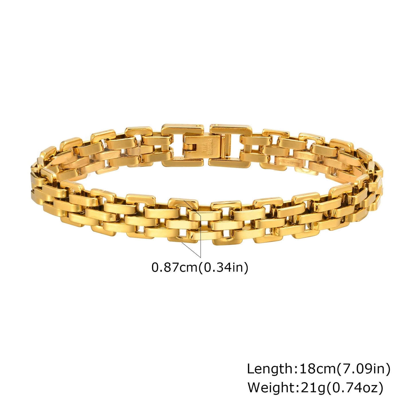 Klasisches Edelstahl Armband "Cinturino classico no.5221"