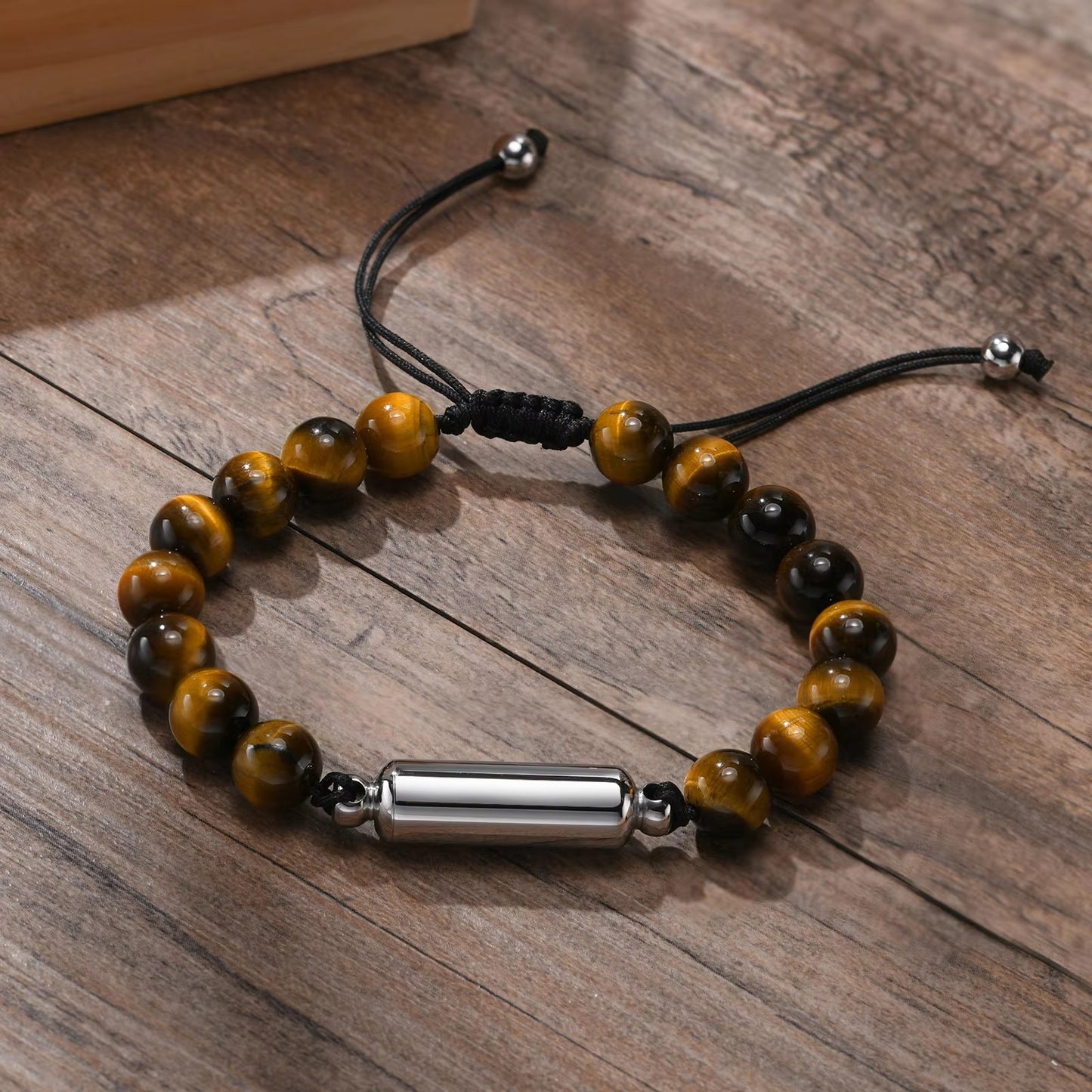 Edelstahl Perlen Armband in verschiedenen Farben "Perline in occhio di tigre no.5321" - PITANI