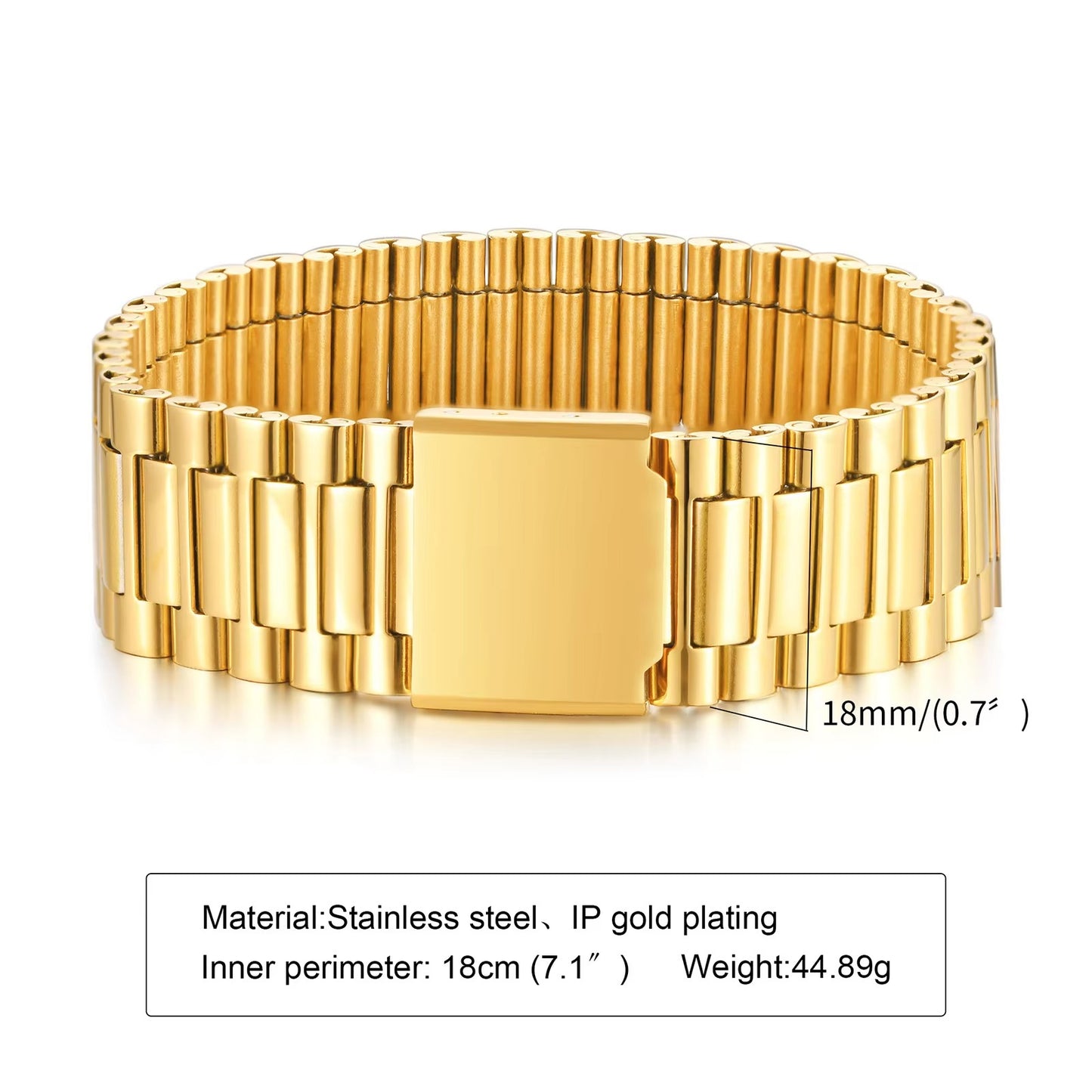Klasisches Edelstahl Armband "Cinturino classico no.5221"
