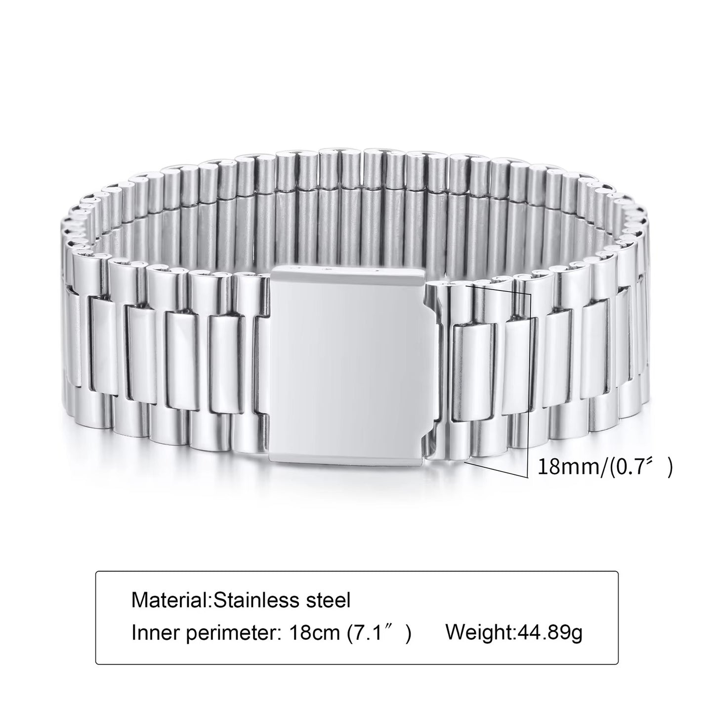 Klasisches Edelstahl Armband "Cinturino classico no.5221"