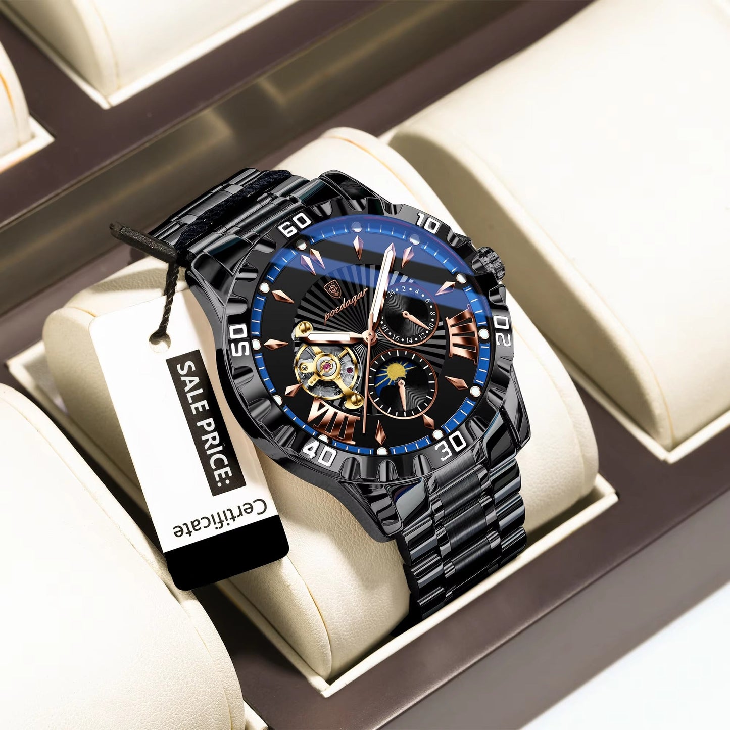 Edelstahl Automatik Armbanduhr "Tourbillon meccanico automatico no.4181" - PITANI