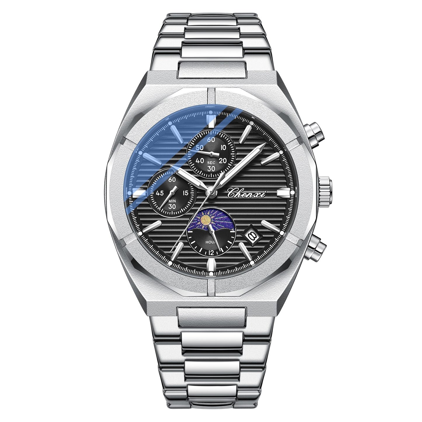 Edelstahl Armbanduhr "Guardolo Blu no.303" - PITANI