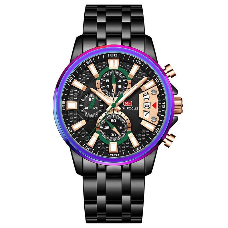 Regenbogen Edelstahl Armbanduhr "Colore Arcobaleno no.384" - PITANI