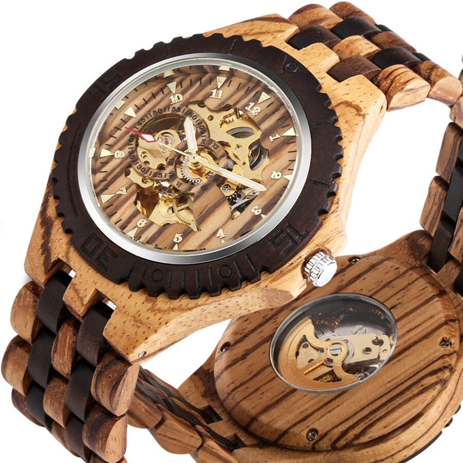 Holz Automatik Armbanduhr "Legno Di Ciliegio no.802" - PITANI