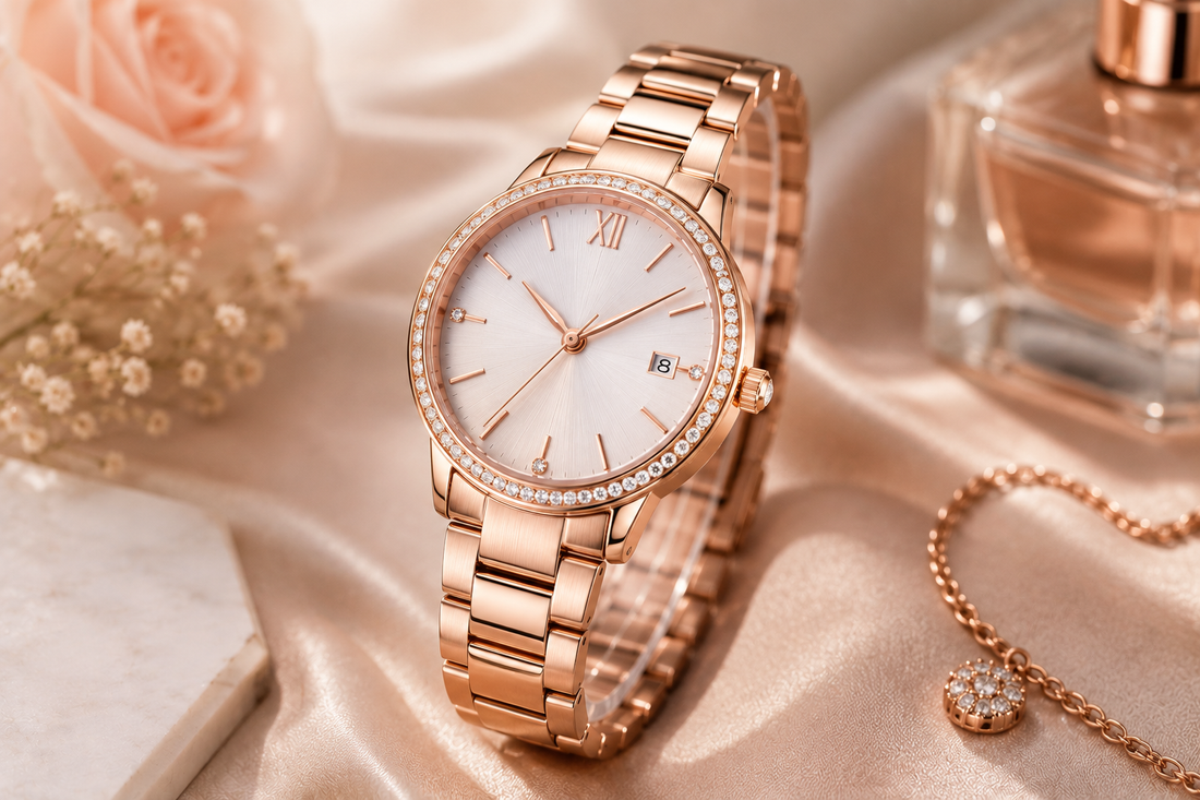 damen-luxus-uhr-edelstahl-rosegold-analog-wasserdicht