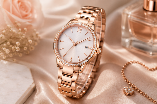 damen-luxus-uhr-edelstahl-rosegold-analog-wasserdicht