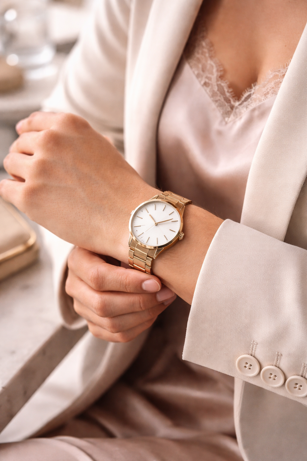 goldene-damenuhr-weisses-zifferblatt-stil-accessoire