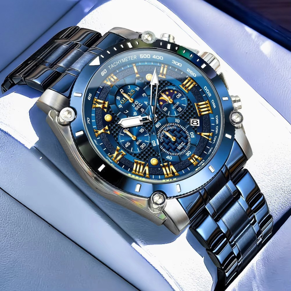 Edelstahl Armbanduhr mit sportlich eleganter Optik "Fasi lunari no.5177" - PITANI