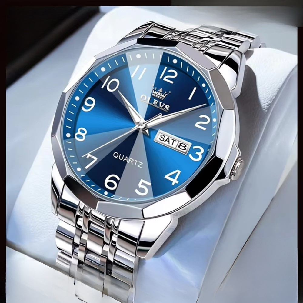 Elegante Edelstahl Armbanduhr mit rundem Gehäuse "Quadrante digitale semplice no.5194" - PITANI