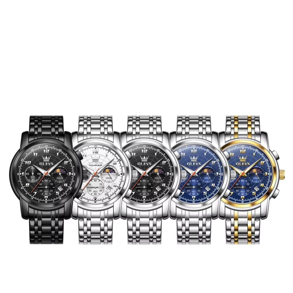 Runde Edelstahl Armbanduhr "Quadrante multifunzione no.5273“ - PITANI
