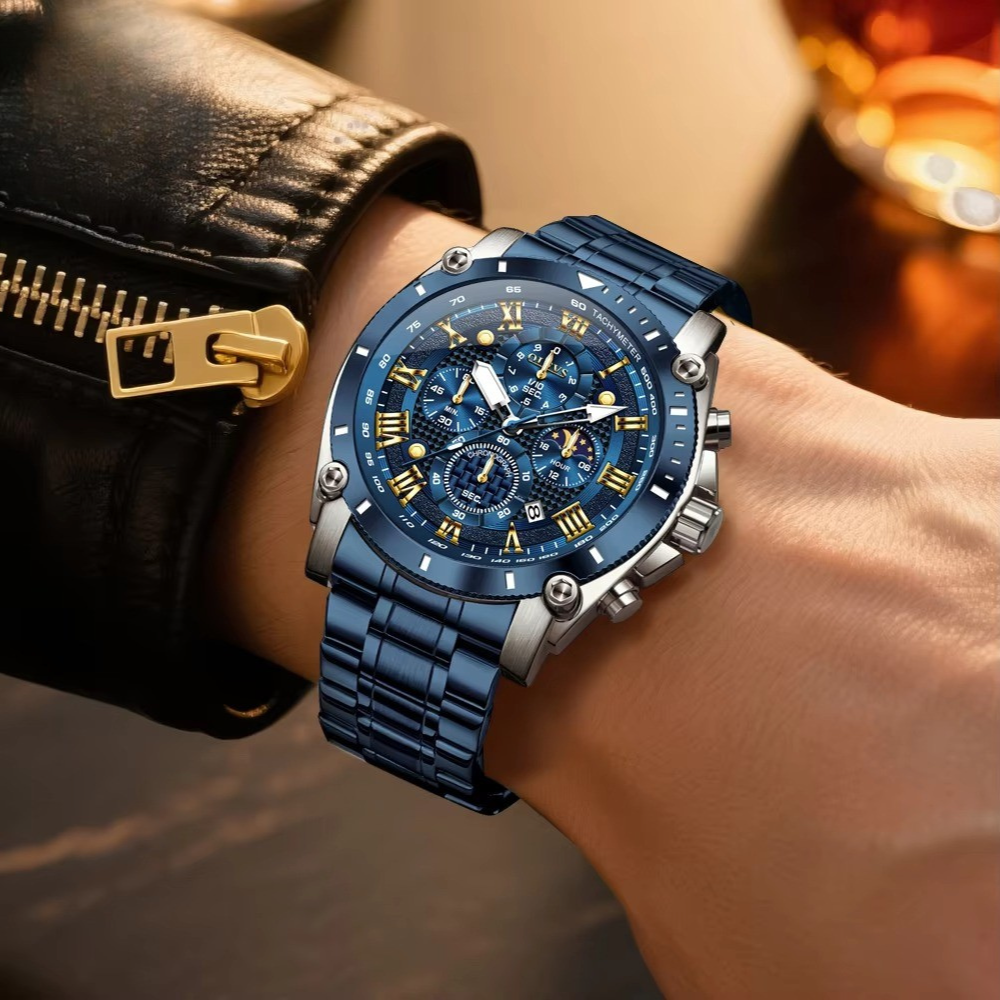 Edelstahl Armbanduhr mit sportlich eleganter Optik "Fasi lunari no.5177" - PITANI