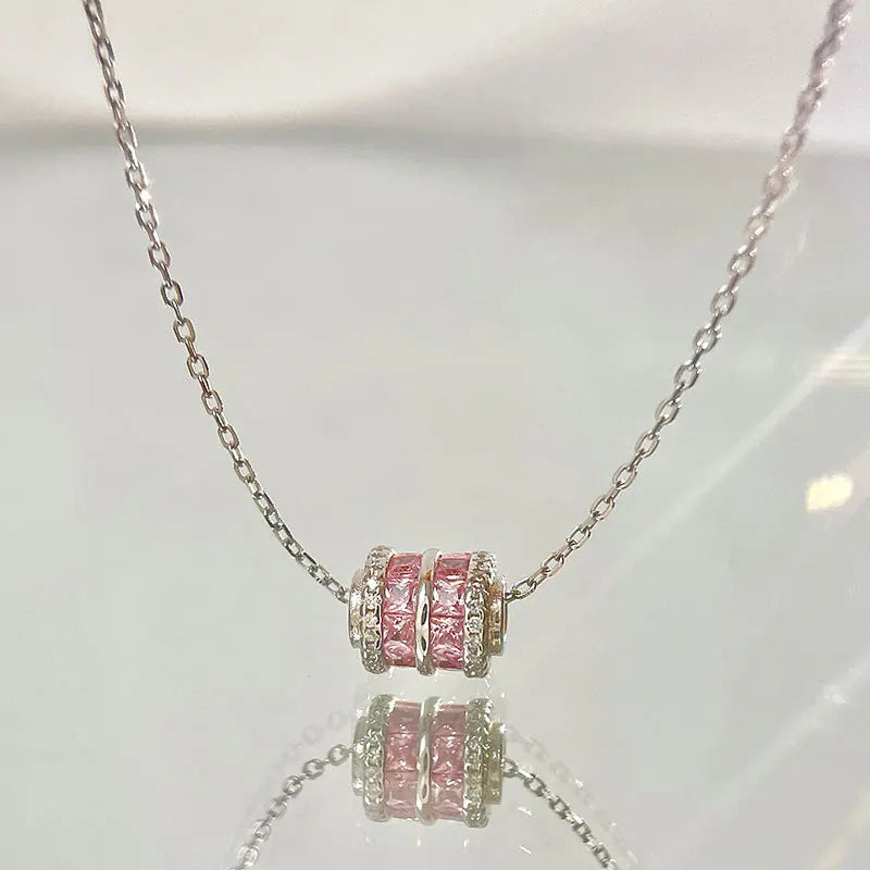 Edelstahl Halskette "Zircone Rosa" - PITANI