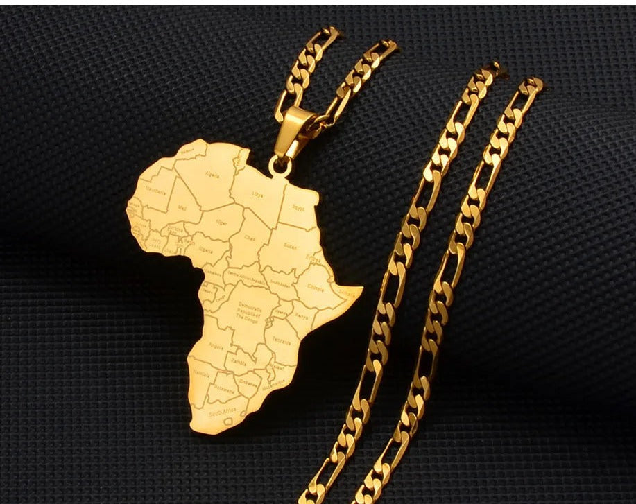 Edelstahl Halskette "Mappa Dell'Africa" - PITANI