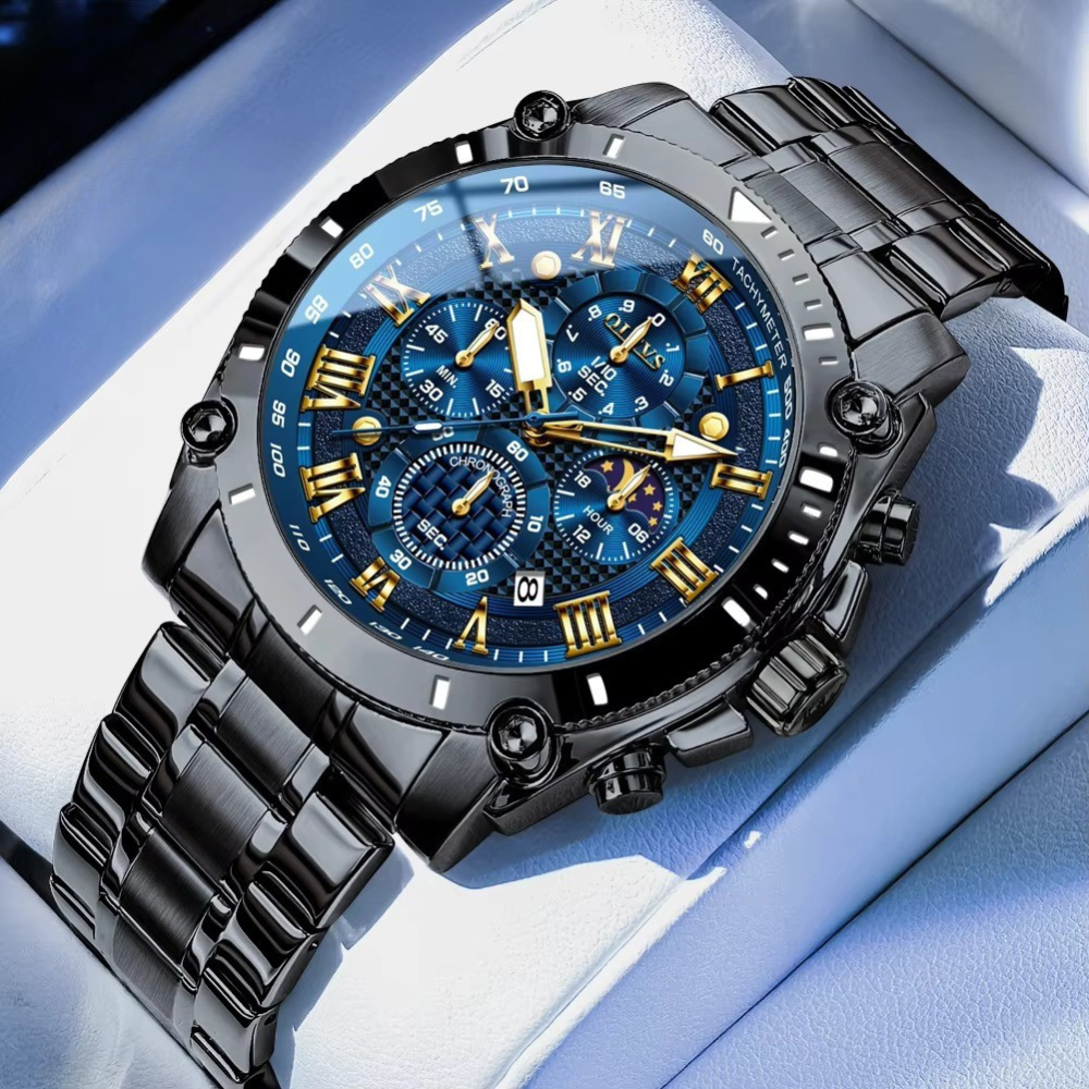 Edelstahl Armbanduhr mit sportlich eleganter Optik "Fasi lunari no.5177" - PITANI