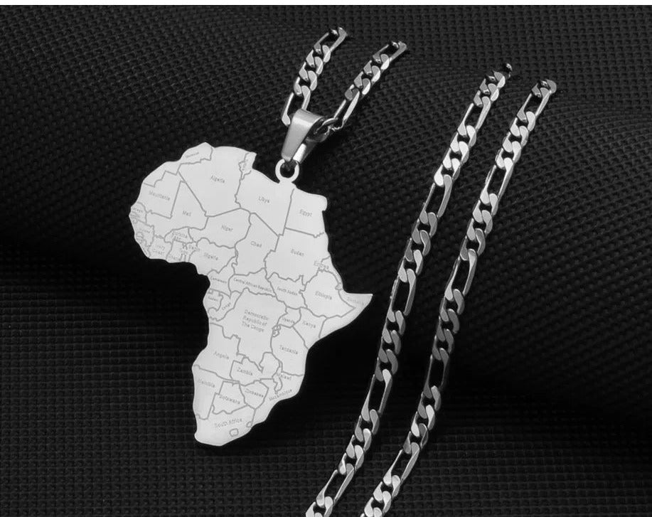 SALE | Edelstahl Halskette "Mappa Dell'Africa no.438“ - PITANI