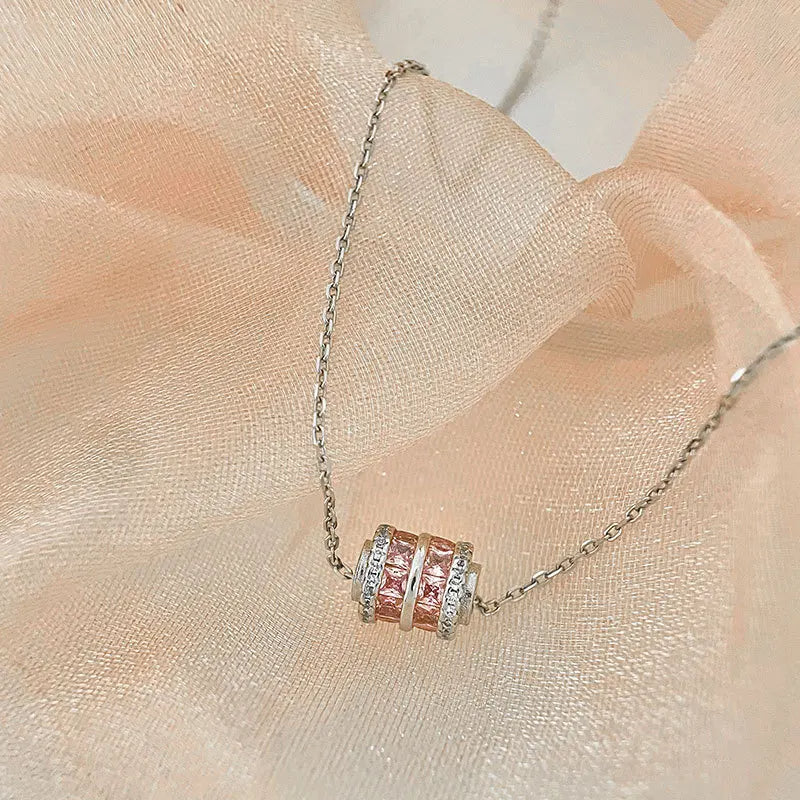 Edelstahl Halskette "Zircone Rosa no.605" - PITANI
