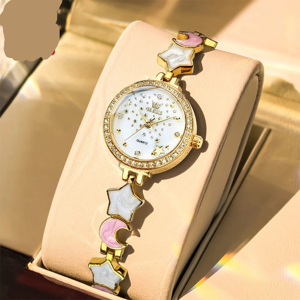 Edelstahl Sternen Armbanduhr "Quadrante con diamanti no.3241“ - PITANI