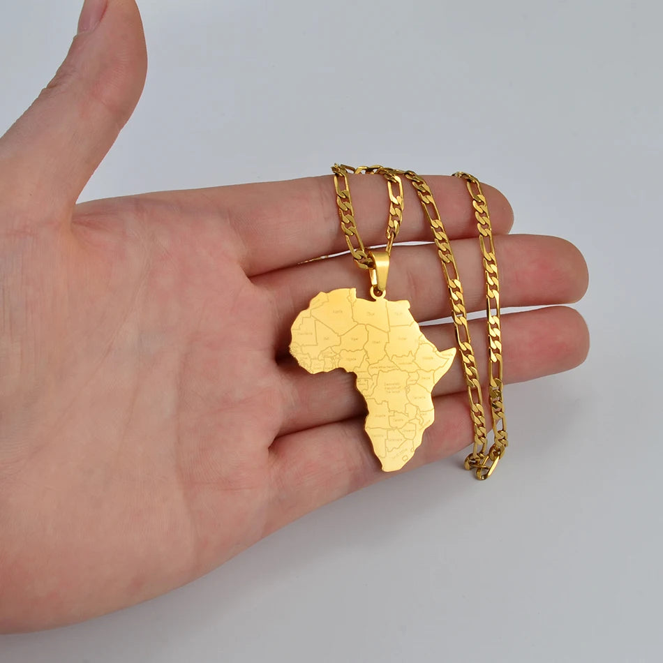 Edelstahl Halskette "Mappa Dell'Africa" - PITANI